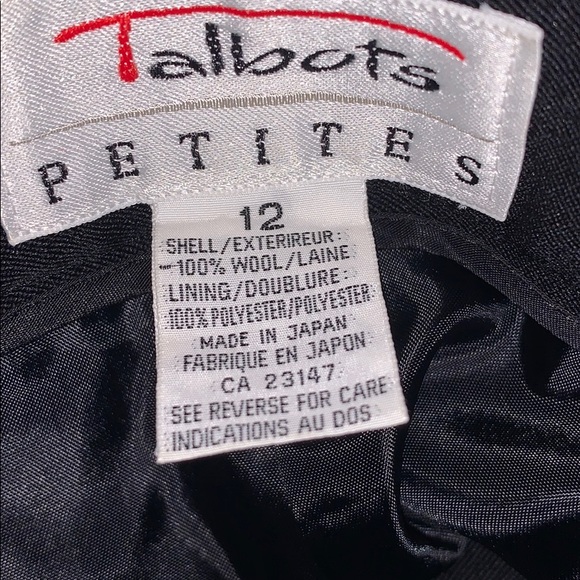 TALBOTS High Waisted Black Trouser Pants. - Picture 6 of 7
